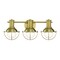 Designers Fountain Dalton 23in 3-Light Brushed Gold Industrial Indoor Vanity Light with Metal Cages D243M-3B-BG - alternate 1